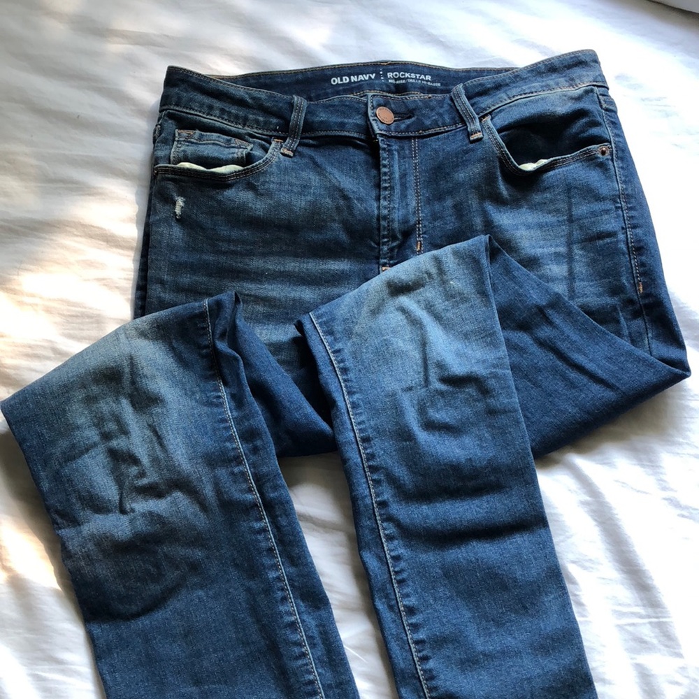 Old Navy Rockstar Long Skinny Jeans